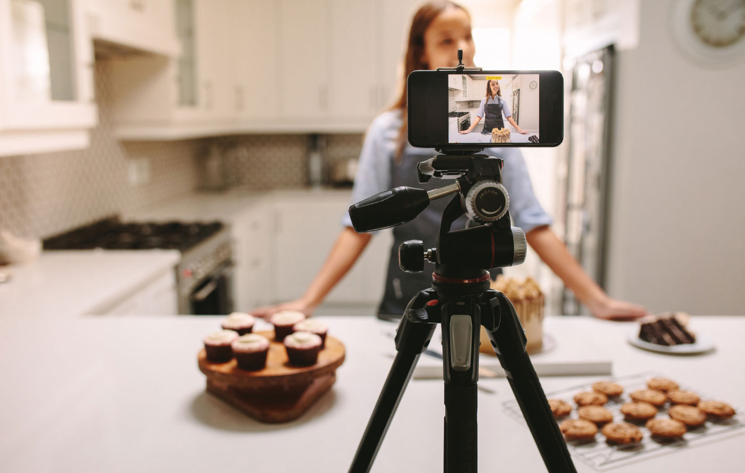 Baker In Front of Camera