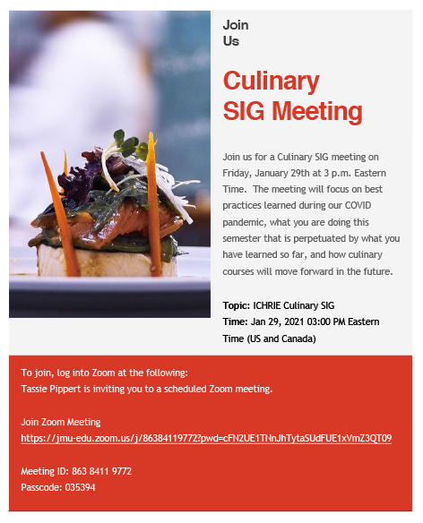 Culinary SIG Meeting Graphic