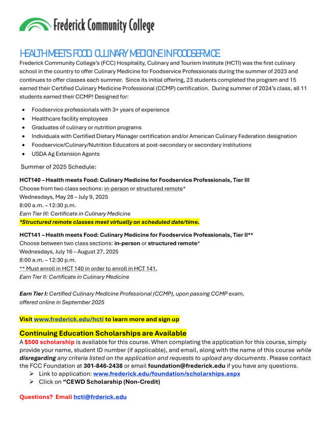 Health Meets Food Comm Ed Flyer 2025