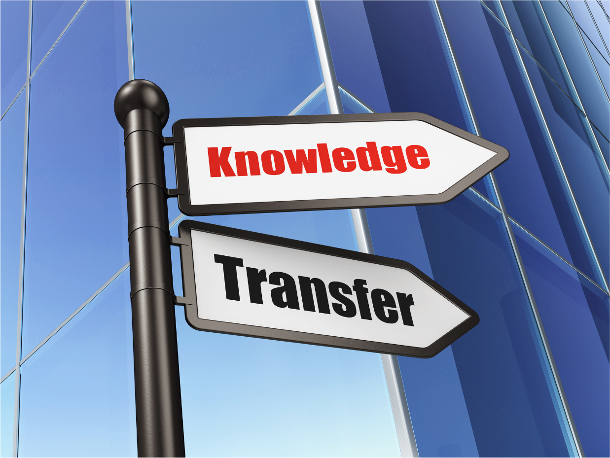Knowledge transfer graphic web crop
