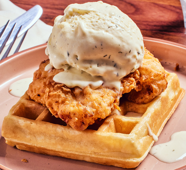 buttermilk ranch ice cream over chicken and waffles flavor forecast 5258 web